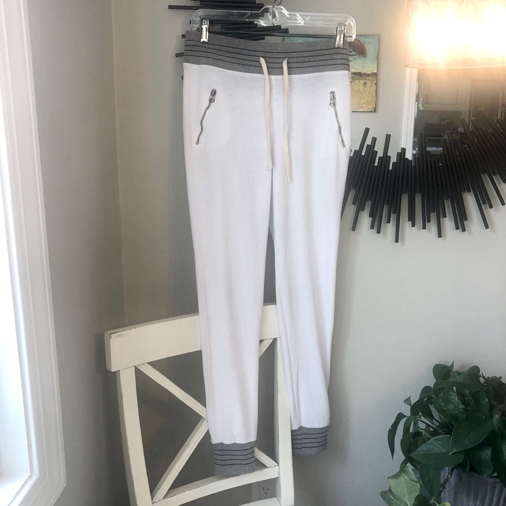 NWOT White And Gray Joggers